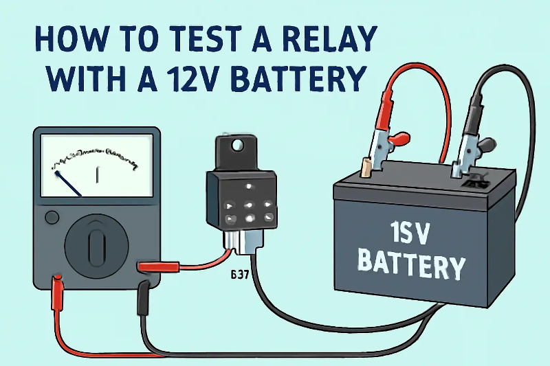 How to test a relay with a 12v battery How to test a relay with a 12v battery